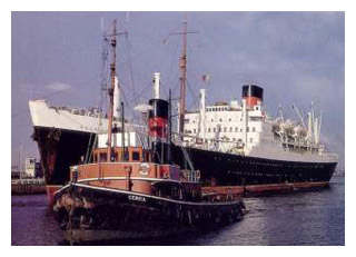 The steam tug 'Cervia' when in commcercial use in the 1970's.