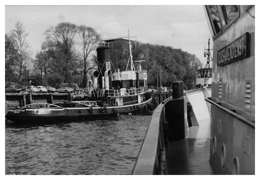 The biggest of ITL's steam tugs 'GOLIATH' moored at Rotterdam.